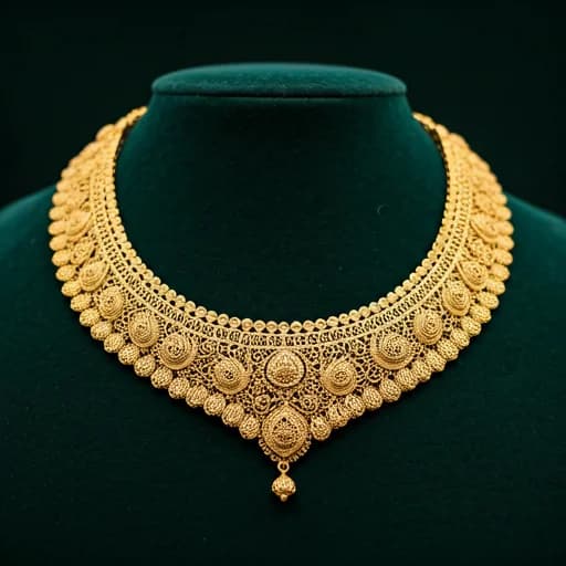 Sundari gold necklace detail